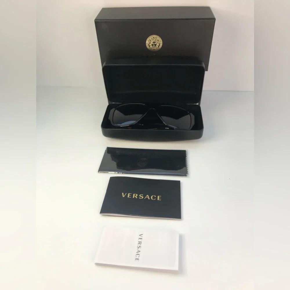 💯 - New Authentic Versace VE4436U Havana Dark Brown Sunglasses